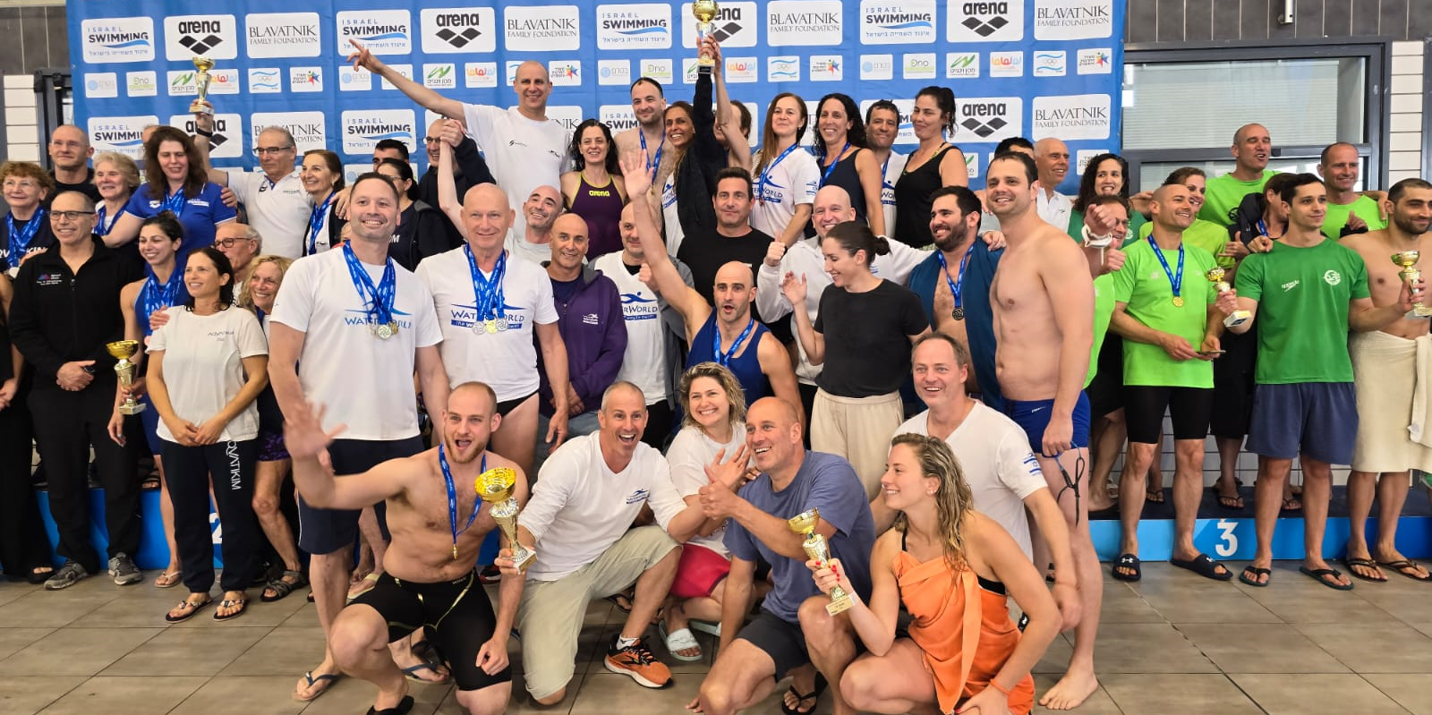 מכבי עולם המים זכתה באליפות ישראל ארנה למאסטרס 